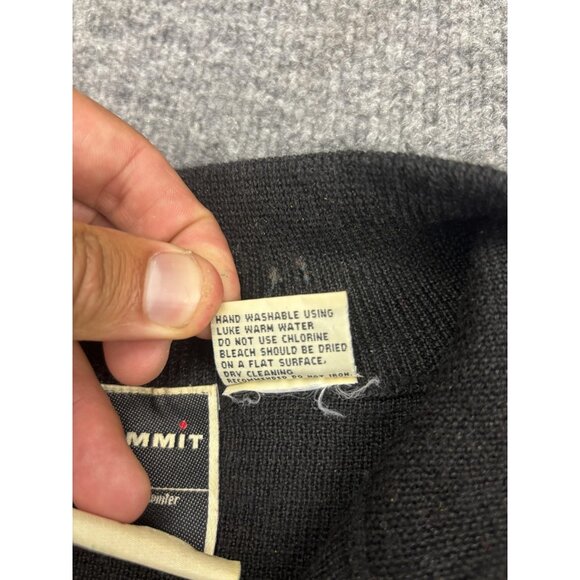 Vintage Summit Sweater Mens Large Half Zip Wool Blend Pullover 90s Hong Kong - Picture 3 of 7